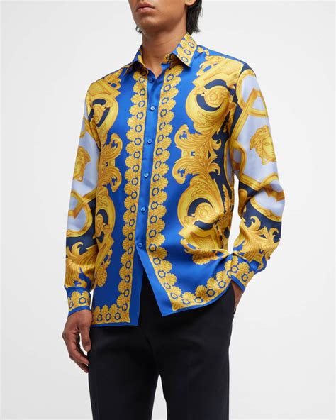 mens versace shirt cheap|versace fitted shirts for men.